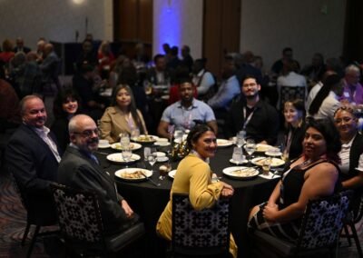 Guests at a banquet table during a gala dinner